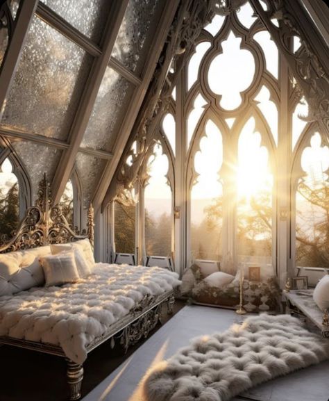 Cathedral House, Gothic Houses, Gothic Diy, A-frame Interior, Ghost Games, Modern Gothic, Fantasy Rooms, Style Gothic, Beautiful Rooms