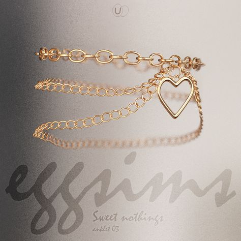 [TS4 cc] Sweet nothings (anklet 03) | EggU Sims 4 Cc Gold Bracelet, Ankle Bracelet Sims 4 Cc, Sims 4 Ankle Bracelet, Belly Chain Sims 4 Cc, Sims 4 Cc Accessories Bracelets, Sims 4 Female Accessories Cc, Sims 4 Anklet Cc, Sims 4 Anklet, Sims Jewelry Cc