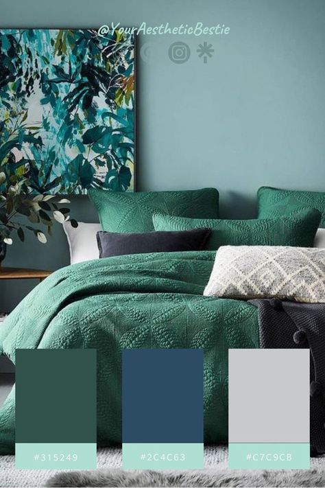 Inspiration Color Palettes | Color Palette Design Color Schemes | Printable Wall Art Aesthetic | Printable Wall Art Aesthetic Quotes | | Wall Decor Posters Printable | Downloadable Art | Wall Print Ideas | Wall Art Posters | Aesthetic Wall Art Printable | Wall Print Aesthetic Vintage | Wall Art Ideas Aesthetic | Poster Prints Aesthetic Wall Emerald Blue Color Palette, Blue Aesthetic Bedroom, Color Palette Home Decor, Emerald Green And Royal Blue, Palette Home Decor, Royal Blue Aesthetic, 3 Color Palette, Forest Green Bedrooms, Color Palette Home