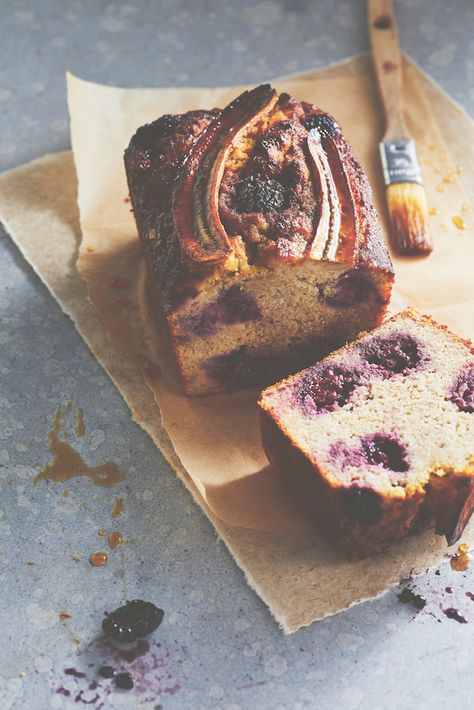 Banana and Blackberry Bread - GrownUps New Zealand Blackberry Bread, Cake Recipes Uk, Banana Loaf, My Kitchen Rules, Blackberry Recipes, Kitchen Rules, Overripe Bananas, Substitute For Egg, Loaf Recipes