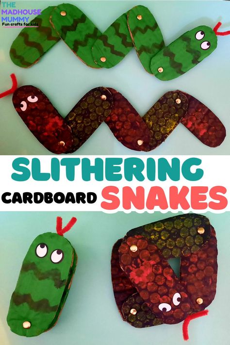 Snake Theme Preschool, Scorpion Craft Preschool, Amphibian Crafts Preschool, Split Pin Craft, Snake Art Projects For Kids, Split Pin Craft Kids, Safari Crafts For Older Kids, Safari Themed Crafts For Kids, Snake Diy Craft