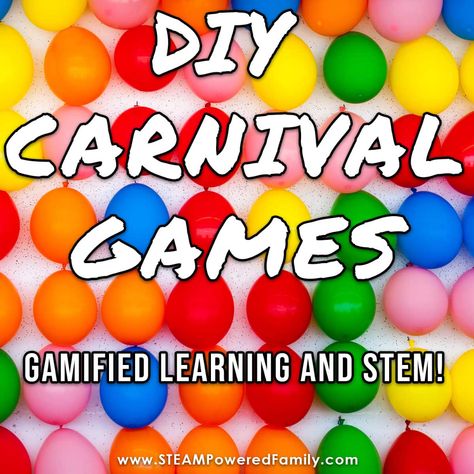 DIY School Carnival Games - A STEM Festival Filled with Games! Carnival Games Homemade, Diy Carnival Games For Adults, Team Games For Kids, School Carnival Games, Carnival Activities, Backyard Carnival, Diy Carnival Games, Homemade Carnival Games, Carnival Games For Kids