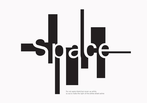 Balance In Graphic Design, Negative Space Letters, Negative And Positive Space, Negative Space Art, Alfabet Font, Tears Design, Space Font, Negative Space Design, Space Words