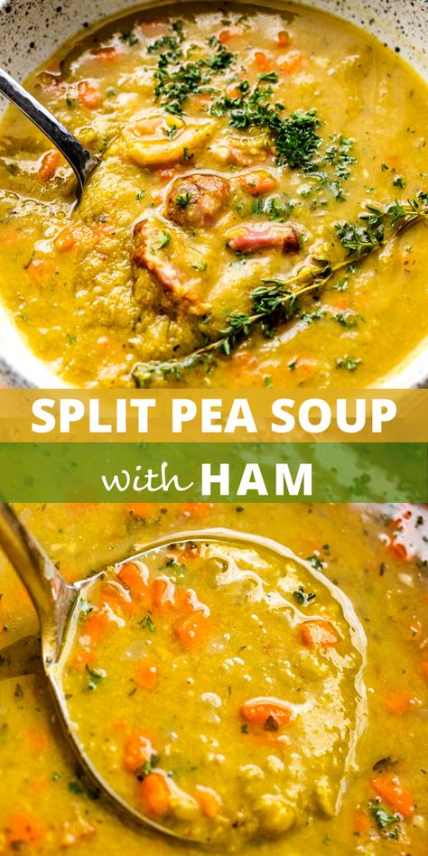 Yellow Pea Soup With Ham Bone, Split Yellow Peas Recipes, Yellow Bean Soup Recipes, Dry Split Peas Recipes, Dried Yellow Split Peas Recipes, Recipes With Yellow Split Peas, Dry Yellow Split Pea Recipes, Split Yellow Pea Soup, Split Yellow Peas