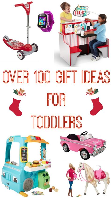 Toddler Gift Guide: Over 100 Gifts for Kids Ages 1 to 4 - Logan Can Big Christmas Gifts For Kids, Christmas Gift Ideas For Toddlers, Christmas Gifts For Toddlers, Ideas For Christmas Gifts, Toddler Gift Guide, Practical Christmas Gift, Best Toddler Gifts, Gifts For Toddlers, Best Toddler Toys