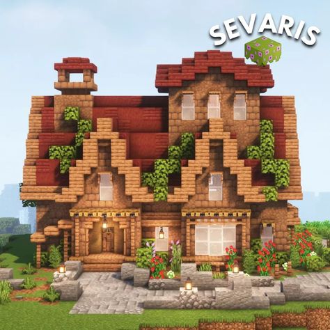 Minecraft Houses With Brick, Minecraft Starter House Cottagecore, Cozy Starter House Minecraft, Granite House Minecraft, Minecraft Starter House Medieval, Minecraft House Ideas 2 People, Minecraft General Store, Fairy Minecraft House, Potion Shop Minecraft