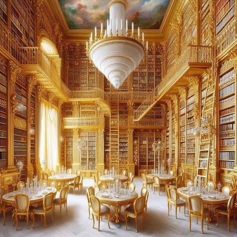 Golden Library, Golden Chair, Golden Books, Promised Land, Design Decor, Books, Gold, On Instagram, Quick Saves