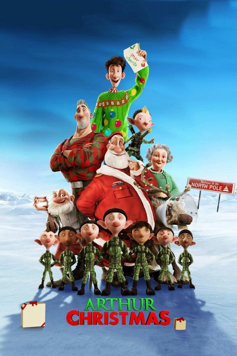 Arthur Christmas Movie poster Christmas Movie Posters & Artwork #Christmasmovies #Christmas #movieposters #seasonal #snowmovies #dramamovies #actionmovies #scifimovies #adventuremovies #fantasymovies Polo Nord, Arthur Christmas, Aardman Animations, Best Christmas Movies, Christmas Films, Hugh Laurie, Animated Christmas, Walt Disney Pictures, James Mcavoy