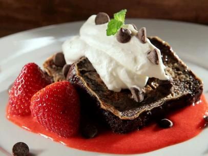 Decadent Chocolate French Toast Recipe | Sandra Lee | Food Network French Chocolate Mousse Recipe, French Chocolate Mousse, Chocolate French Toast, Toast In The Oven, French Chocolate, Chocolate Whipped Cream, Sandra Lee, Chocolate Mousse Recipe, Mousse Recipes