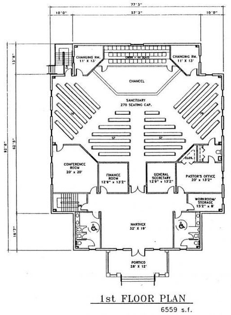 Small Church Building Plans | Joy Studio Design Gallery - Best Design Auditorium Plan, Church Building Plans, Church Design Architecture, Church Building Design, Auditorium Design, Church Interior Design, Modern Church, Plans Architecture, Church Stage Design