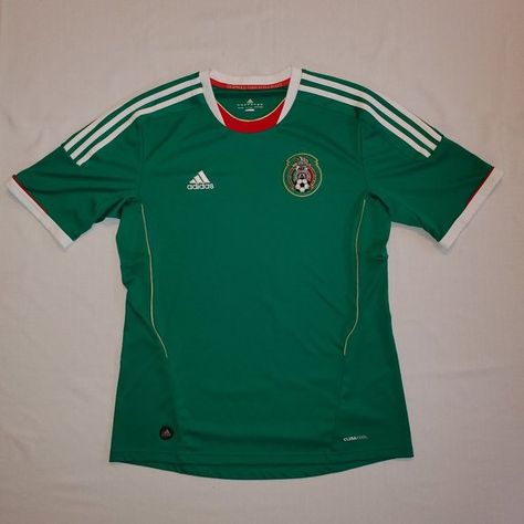 Team Mexico Adidas Soccer Jersey Climacool Men's Size L Mexico Jersey Aesthetic, Mexico Football Jersey, Mexico Soccer Jersey Outfit Women, Retro Soccer Jersey Outfit, Mexico Tshirts, Mexico Jersey Outfit, Mexican Soccer Jersey, Mexican Jersey, Mexico Soccer Shirt