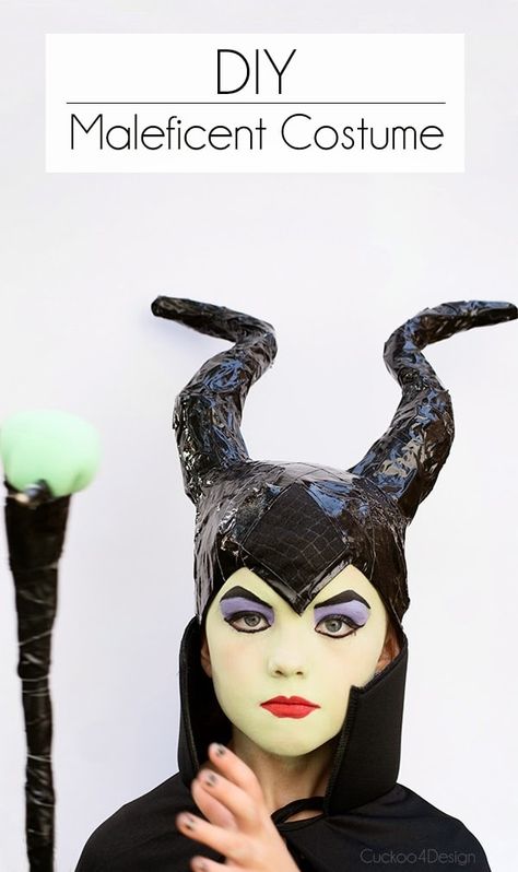 How to make your own maleficent costume with a plain shirt dress, duct tape and some other affordable supplies | DIY maleficent costume #halloween | affordable DIY Halloween costume #halloweencostumes #halloweencostume #DIYhalloweencostume #kidscostumes Diy Maleficent Costume, Maleficent Costume Diy, Maleficent Costume Kids, Easy Disney Costumes, Unique Costume Ideas, Maleficent Halloween Costume, Maleficent Makeup, Plain Black Dress, Maleficent Halloween