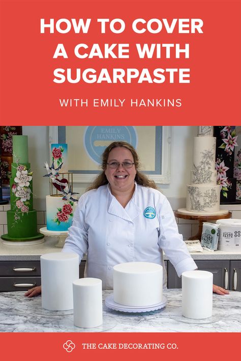 Looking to learn how to cover a cake with sugarpaste? You’ve come to the right place! Cake artist Emily Hankins shares her expertise with us in this video, showing the process step by step. In her demo, Emily uses The Sugar Paste to achieve a flawless finish. Sugarpaste Cake, How To Make Stairs, Cake Preparation, Sugar Sheets, 2 Tier Cake, Cake Artist, Baking Tutorial, Cake Making, Commercial Carpet