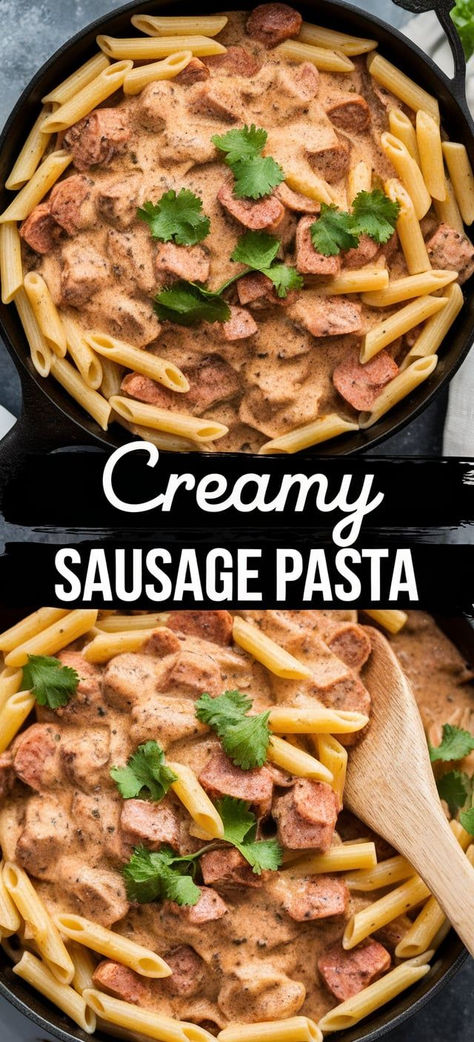 Meals To Make With Sausage Links, Tuscan Sausage Pasta Recipes, Pasta Dishes With Italian Sausage, Italian Sausage Recipes For Dinner Healthy, Sausage One Pan Meals, Polish Sausage Pasta, Farmer Sausage Recipes, Sausage And Pasta Recipes, Easy Sausage Dinner