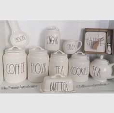 10 Simple Kitchen Canister DIY Projects8 Kitchen Canisters Diy, Interior Remodeling, Kitchen Windowsill, Rae Dunn Collection, Coffee Canister, Tea Cookies, Kitchen Canisters, Country Home Decor, Farmhouse Living