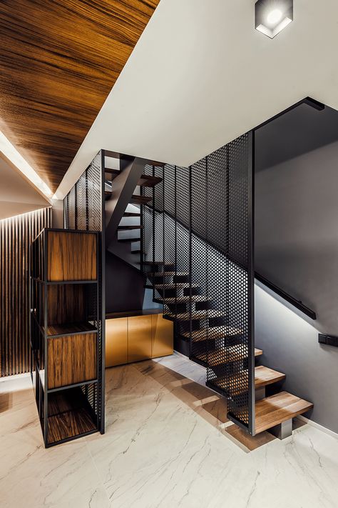 Industrial Staircase, Staircase Railing Design, Black White Design, Stair Railing Design, Loft Interior, Stairs Design Modern, Stairway Design, Lan Can, Home Stairs Design