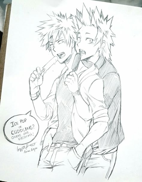 Bakugou Katsuki & Kirishima Eijirou Manga Drawing Books, Kirishima X Bakugo, Bakugo X Kirishima, Kirishima X Bakugou, Bakugou X Kirishima, My Hero Academia Ships, Kirishima Eijirou, My Hero Academia Shouto, Mha Ships