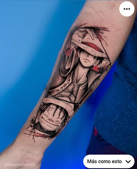 Luffy Tatoos Ideas, Tato Luffy, Monkey D Luffy Tattoo Ideas, One Piece Arm Tattoo, Tato One Piece, Luffy One Piece Tattoo Design, Luffy Tattoo One Piece, Chest Shoulder Tattoo Men, Upper Shoulder Tattoo Men Ideas Design