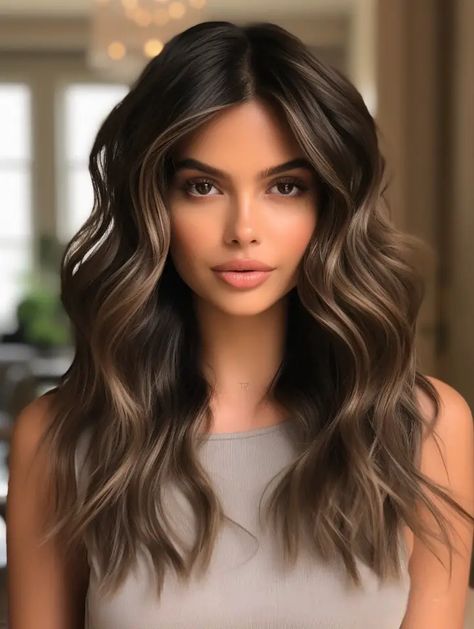 Medium Haircut Styles, Thick Hair With Layers, Woman Haircut, Aaliyah Hair, Layered Thick Hair, Brunette Medium, Medium Hairstyle, Medium Haircut, Mom Haircuts