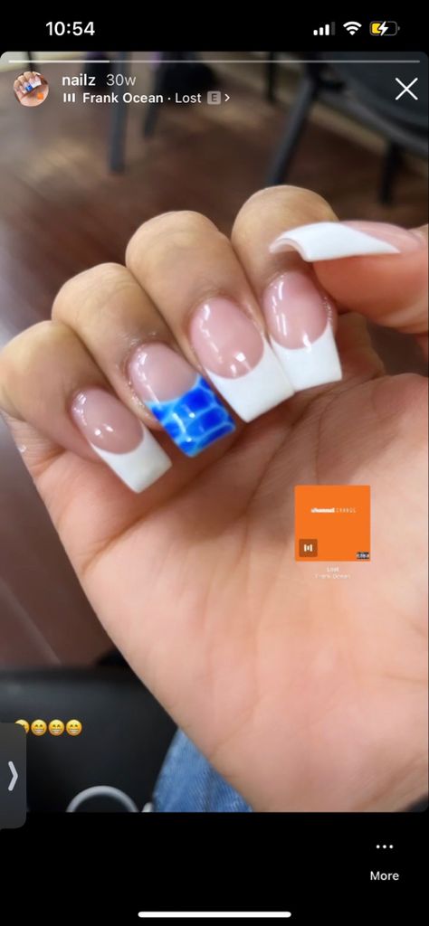 #nails #nailsart Frank Ocean Nails, Ocean Nails, Pretty Gel Nails, Frank Ocean, Nails Inspo, Nail Inspo, Summer Nails, Gel Nails, Acrylic Nails