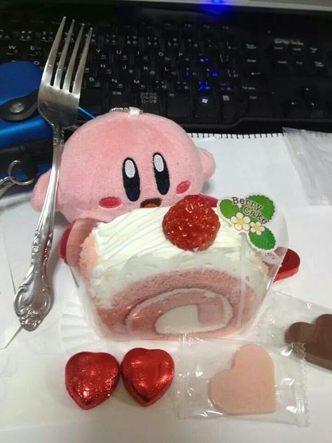 Kirby Cake, Kirby, Cake, Pink, White