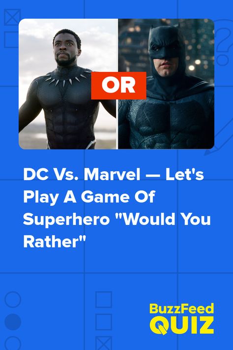 DC Vs. Marvel — Let's Play A Game Of Superhero "Would You Rather" Marvel Pause Game, Would You Rather Quiz, Dc Vs Marvel, Pause Game, Let's Play A Game, Lets Play A Game, Martian Manhunter, Play A Game, Marvel Avengers Funny