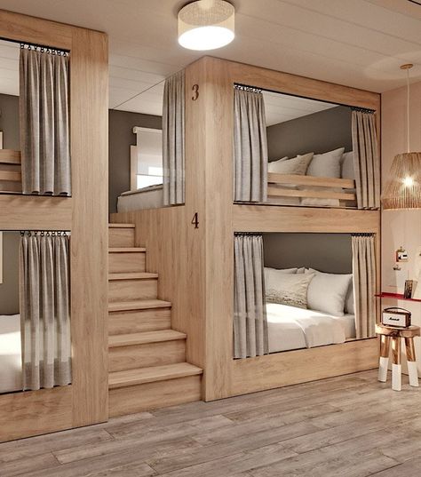 The Ultimate Bunk Bed Room Designs - Design Dossier Grandkids Bunk Room, Double Bunk Room, Queen Over Queen Bunk Beds, Adult Bunk Beds Guest Rooms, Castle Beds, Princess Castle Bed, The Ultimate Sleepover, Built In Bunk Beds, Queen Bunk Bed