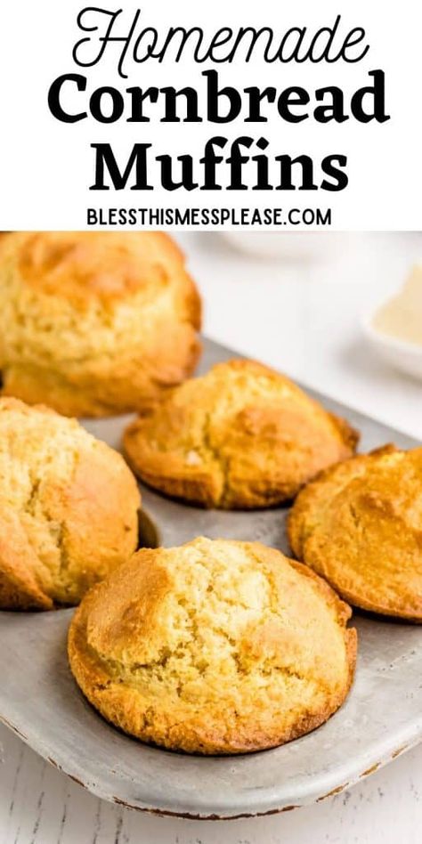 Creamed Cornbread, Quick And Easy Cornbread, Homemade Cornbread Muffins, Easy Cornbread Muffins, Corn Cornbread, Sweet Cornbread Muffins, Creamed Corn Cornbread, Bacon Cornbread, Easy Cornbread