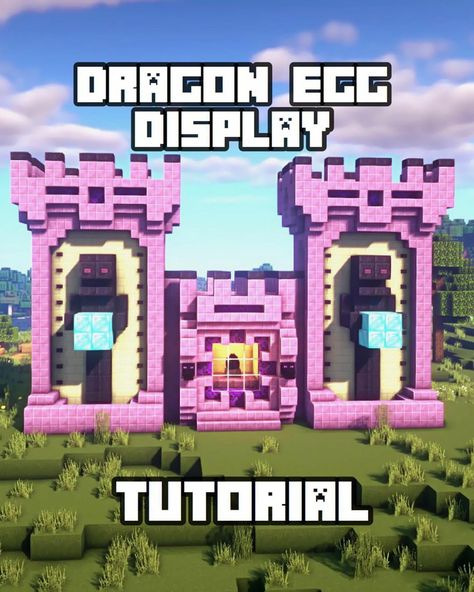 Dragon Egg Statue Minecraft, Minecraft Dragon Head Statue, 3d Pyssla, Hand Card, Minecraft Statues, Egg Display, Minecraft Structures, Geometry Dash, Minecraft Characters