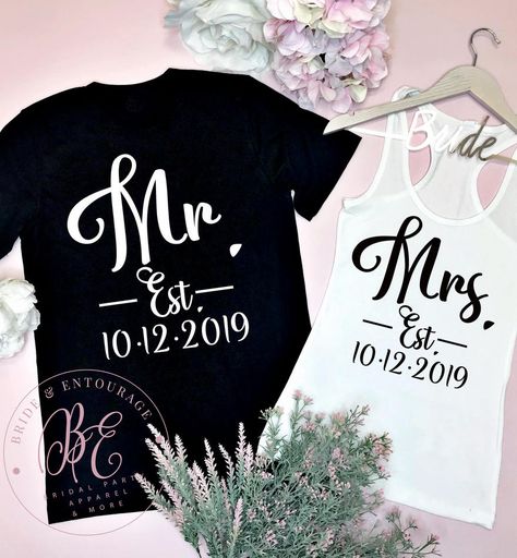 Married Couple Shirts, Original Wedding Ideas, Bridal Shower Shirts, Honeymoon Trip, Couples Shirts, Married Shirt, Groom Shirts, Dream Honeymoon, Honeymoon Shirts