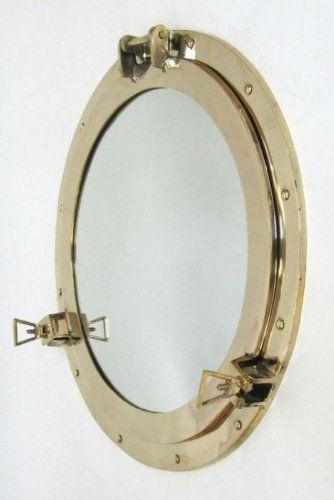 Solid Brass Porthole Mirror 20 Nautical Wall Decor BR48610 -- Details can be found by clicking on the image.-It is an affiliate link to Amazon. #Mirrors Nautical Mirror, Coastal Mirrors, Bathroom Vanity Style, Round Mirror Decor, Porthole Mirror, Beach House Wall Decor, Porthole Window, Ship Decor, Nautical Wall Decor