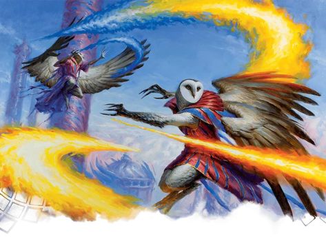 5 Powerful D&D Combos to Destroy Your Enemies With - Posts - D&D Beyond Owlin Wizard, Owlfolk Dnd, Owlin Dnd, Wizard Art, Dnd Wizard, Bird People, Dnd Races, Mtg Art, Wizards Of The Coast