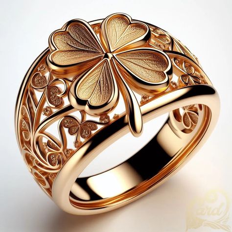 https://card9.com/ai/clover-ring Beautiful Finger Rings, Gold Finger Rings, Clover Ring, Jewerly Designs, Designer Suits For Men, Gold Jewelry Stores, Gold Jewelry Simple, Rings Jewelry Fashion, April 26