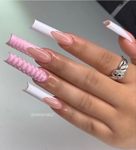 Tapered Square Nails, Long Acrylic Nail Designs, Colored Acrylic Nails, White Acrylic Nails, Her Nails, Dope Nail Designs, Long Acrylic Nails Coffin, Coffin Nails Long, Long Square Acrylic Nails