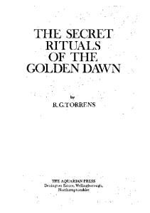 Self-Initiation Into the Golden Dawn Tradition: A Complete Cirriculum of Study for Both the Solitary Magician and the Working Magical Group (Llewellyn's Golden Dawn Series) - PDF Free Download The Golden Dawn, Golden Dawn, Witchcraft Books, Free Download, The Magicians, The Secret