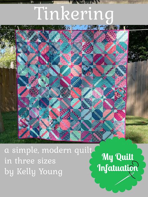 My Quilt Infatuation: Tinkering Finish, Big News, and NTT Economy Block Quilt, Economy Block, Fat Quarter Sewing Projects, Improv Quilting, Block Quilt, Cute Quilts, Pdf Quilt Pattern, Block Patterns, Crib Quilt