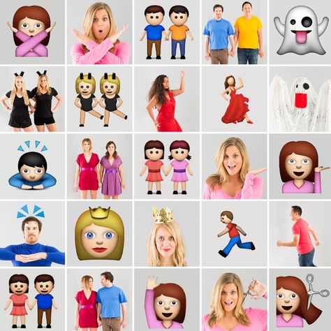 10 DIY Emoji Costumes to Rock This Halloween via Brit + Co. Emoji Costume Diy, Halloween Emoji Game, Emoji Movie Quiz, Emoji Halloween Costume, Dress Like A Meme Costume, Emoji Costume, Salsa Dancer, Emoji Set, Jennifer Grey