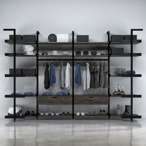 UP - Organize : Gravity Collection, Furniture manufacturer contemporary, Huppe.net. Simple Walk In Closet, Garderobe Design, Koti Diy, Dressing Room Closet, Clothing Store Interior, Open Wardrobe, Walk In Closet Design, Open Closet, Bedroom Closet Design