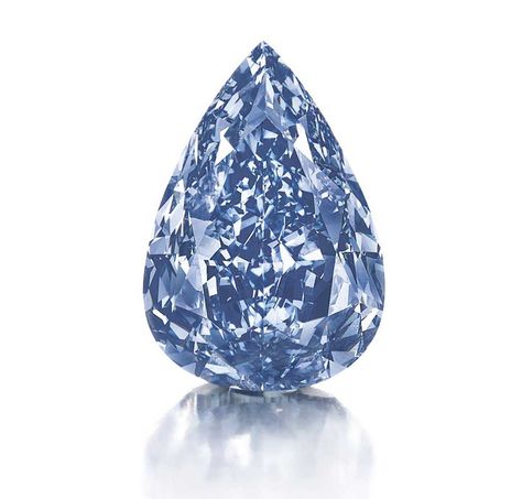 'The Winston Blue'' - Harry Winston bought the 13.22 carat blue diamond at Christie's auction in Geneva in May this year (2014) for a cool $24 million. Not just any blue diamond, "The Blue" - as it was known before the auction - is a prodigy in its class. Winston Blue, Harry Winston, Jewelry Auction, Rock Collection, Rocks And Gems, King George, Fancy Color Diamonds, Precious Gems, Gems And Minerals