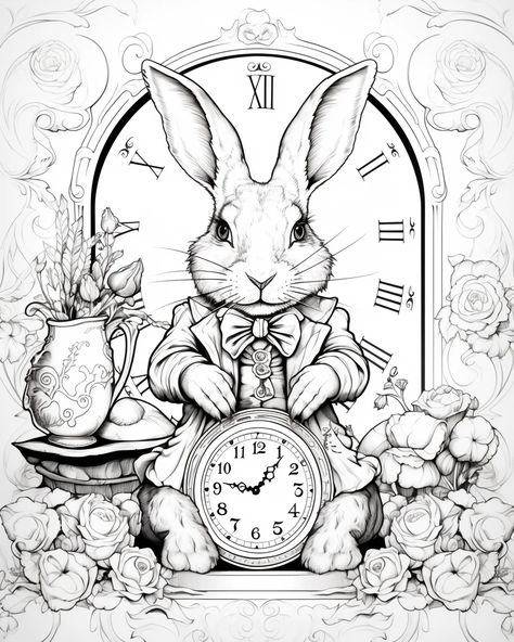 Alice In Wonderland Colouring Pages, Alice In Wonderland Sketches, Alice In Wonderland Coloring Pages, Detailed Coloring Pages For Grown Ups, Cool Coloring Pages For Grown Ups, Alice In Wonderland Drawings, Alice In Wonderland Illustrations, Coloring Pages For Grown Ups, Pyrography Patterns