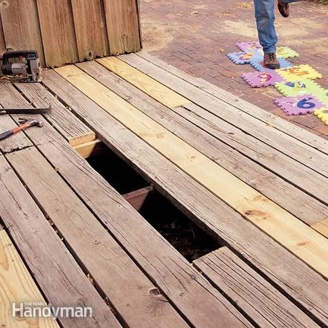 Deck Building Plans, Deck Restoration, Deck Repair, Laying Decking, Deck Plans, Diy Deck, New Deck, Deck Boards, Family Handyman