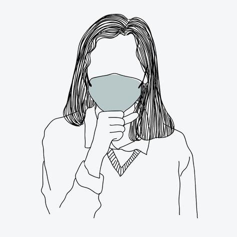 Woman wearing face mask coughing character element vector | free image by rawpixel.com / sasi Illustrating People, Woman Draw, Drawn Mask, Mask Drawing, Free Illustration Images, Trendy Face Masks, Face Mask Black, Face Mask Fashion, Black Mask