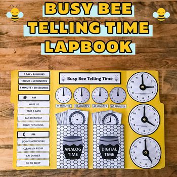 Busy Bee Telling Time Lapbook - 1st Grade or 2nd Grade Prek Homeschool, Life After High School, Teachers Pay Teachers Seller, Teaching Time, Homeschool Kids, First Grade Resources, Second Grade Math, Early Math, Creative Activities For Kids