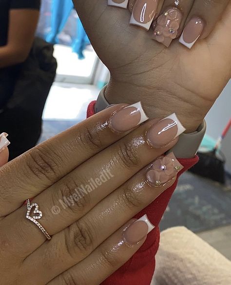 Trendy Brown Nails Short Square, Short Square Nails Brown Design, Brown And Pink Nails Acrylic Short, Medium Square Acrylic Nails Brown, Short Brown Acrylic Nails, Short Square Acrylic Nails Fall Brown, Fall Nails Ideas Autumn Square, Brown Short Nails, Brown Acrylic Nails