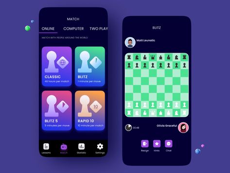 Chess App, Puzzle Game App, Brand Identity Colors, Journal App, Mobile App Design Inspiration, Game Interface, Game Ui Design, App Design Inspiration, Learning Design