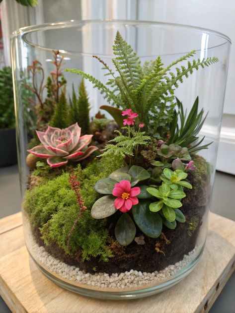 Transform your space with a beautiful terrarium! 🌱 It's an easy way to bring nature indoors and add a pop of color to any room. Let's spread the love for indoor gardening—like and share if you’re ready to create your own little green haven! . #homeandgarden #betterhomesandgardens #homegardening #homesandgardens #homegarden #gardenhome #gardeningathome #flowers #plants #beautifulflowers Mini Garden Ideas Small Spaces Indoor, Indoor Oasis, Bring Nature Indoors, Indoor Gardening, Nature Indoors, Diy Garden Decor, Mini Garden, Indoor Garden, Flowers Plants