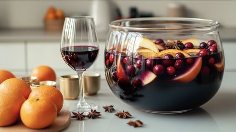 Whiskey Sangria, Red Wine Cocktails, Fall Sangria Recipes, Bourbon Cocktails, Fall Cocktails, Sangria Recipes, Fresh Cranberries, Recipes To Make, Recipe Images