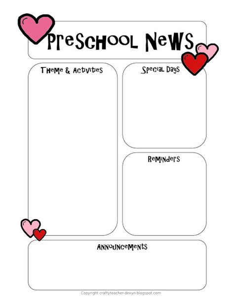 Preschool Newsletter Template | The Crafty Teacher Teacher Newsletter Template Free, Newsletter Templates Word, Teacher Newsletter Template, Kindergarten Newsletter, Class Newsletter, Monthly Newsletter Template, Printable Letter Templates, Preschool Newsletter Templates, Preschool Newsletter