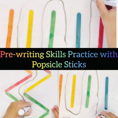 Straight Line Activities Preschool, Daycare Fine Motor Activities, Pencil Gripping Activities Kindergarten, Writing Fine Motor Activities, Fine Motor Activities To Help Writing, Lines Activity Preschool, Manipulative For Preschool, Pencil Preschool Craft, Fun Writing Activities For Preschoolers