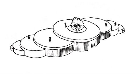 Circular Pavilion Architecture, Circular Dormitory Plan, Circular Windows Architecture, Circular Architecture Design, Circular Plan Architecture Concept, Circular Building Plan, Circular Building Facade, Circular Building Architecture, Circular Floor Plan